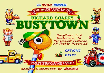 Richard Scarry's Busytown (USA) screen shot title